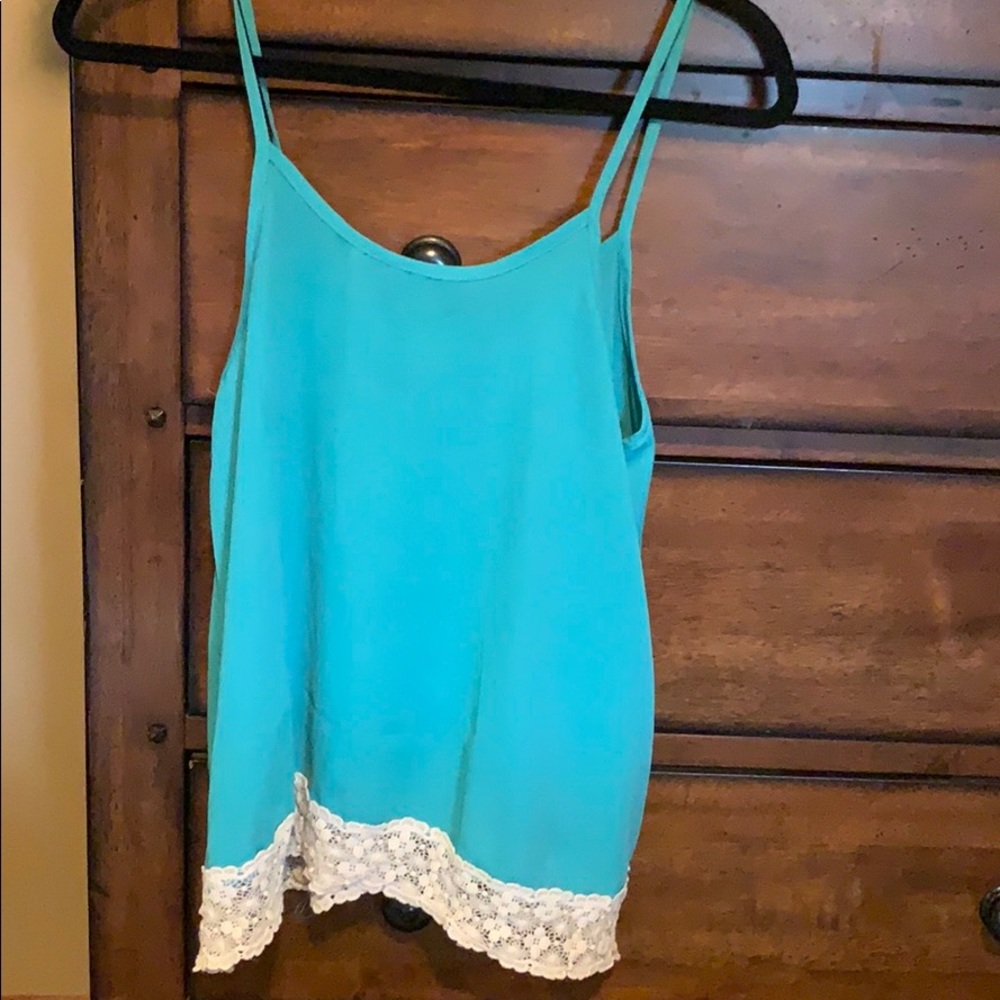 Francesca’s Annabella Aqua with bottom lace top.